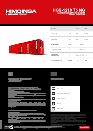 Benzinski generatori struje HIMOINSA HGS-1210 T5 NG