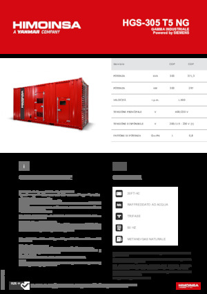 Benzinski generatori struje HIMOINSA HGS-305 T5 NG