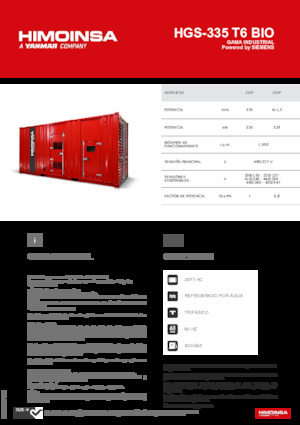 Benzinski generatori struje HIMOINSA HGS-335 T6 BIO