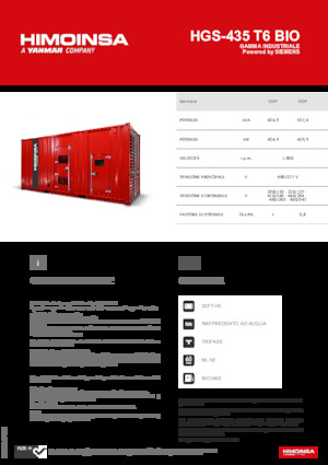 Benzinski generatori struje HIMOINSA HGS-435 T6 BIO