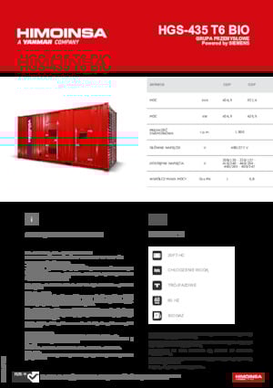 Benzinski generatori struje HIMOINSA HGS-435 T6 BIO
