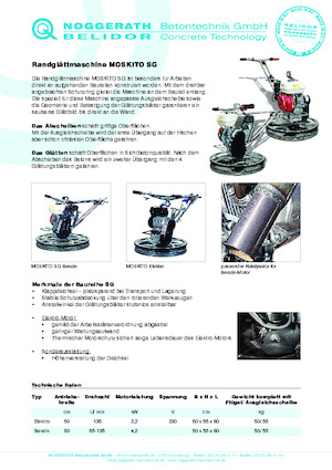 Lopatice za hodanje Belidor-Noggerath Moskito SG