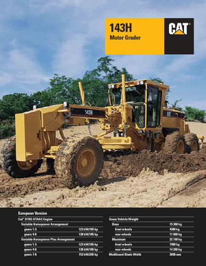 Grejderi Caterpillar 143H