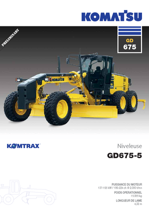 Grejderi Komatsu GD675-5