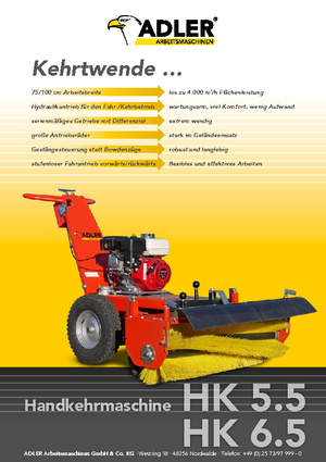 Ručno upravljane mašine za čišćenje Adler HK 5.5