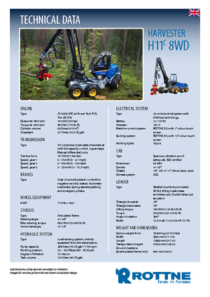 Kombajni Rottne H 11 C
