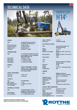Kombajni Rottne H 14 C