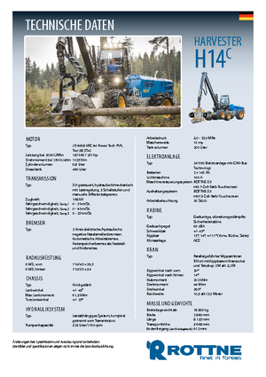 Kombajni Rottne H 14 C