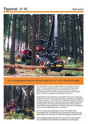 Kombajni Tigercat H 16 HP