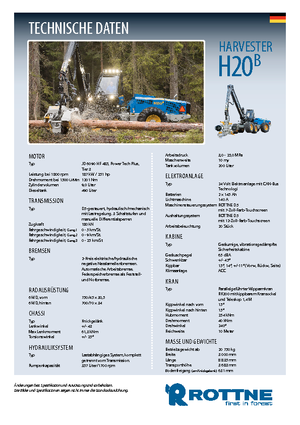 Kombajni Rottne H 20 B