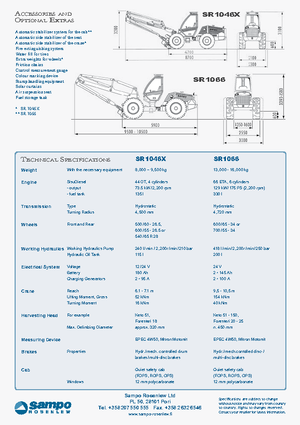Kombajni Sampo Rosenlew SR 1046 X