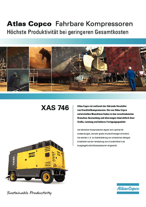 Prijenosni zračni kompresori - dizel, električni, benzinski Atlas Copco XAS 746 CD
