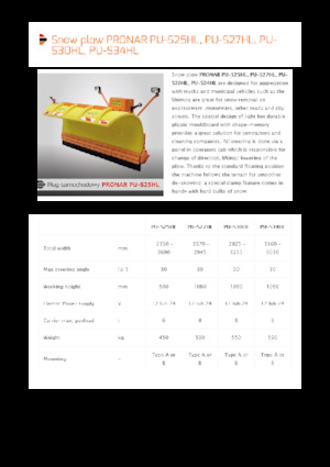 Snježni plugovi za autoceste Pronar PU-S30HL 