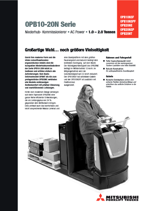 Skupljači narudžbi Mitsubishi OPB 10 NSPF