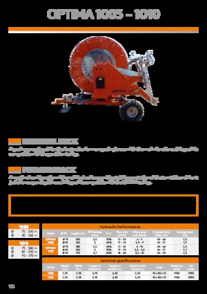 Namotaji za crijeva IRRIFRANCE Optima 1010 90/270