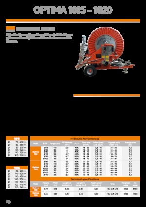 Namotaji za crijeva IRRIFRANCE Optima 1020 110/340