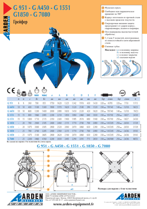 Hidr. preklopne kante Arden GA 450