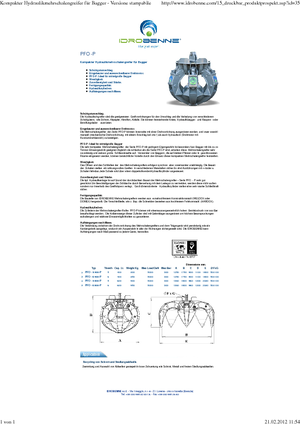 Hidr. preklopne kante Idrobenne PFO 6/600 P