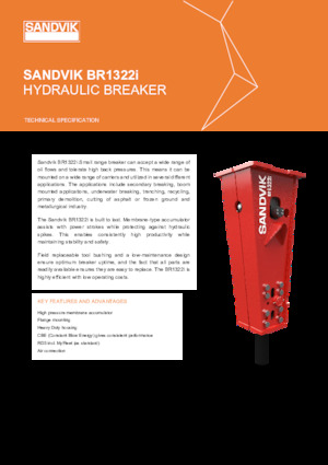 Hidraulični čekači Sandvik BR1322i