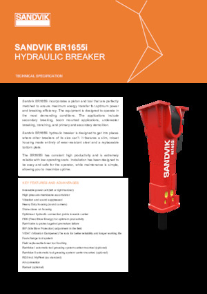 Hidraulični čekači Sandvik BR1655i