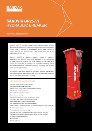 Hidraulični čekači Sandvik BR2577i