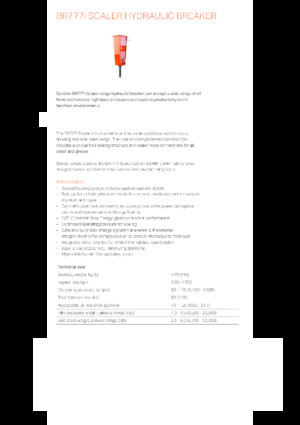 Hidraulični čekači Sandvik BR777i Scaler
