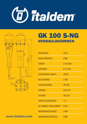 Hidraulični čekači Italdem GK 100 S-NG