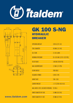 Hidraulični čekači Italdem GK 100 S-NG