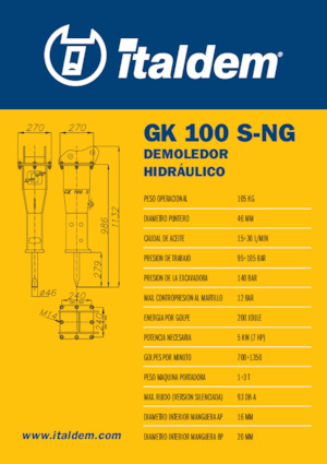 Hidraulični čekači Italdem GK 100 S-NG