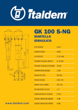 Hidraulični čekači Italdem GK 100 S-NG