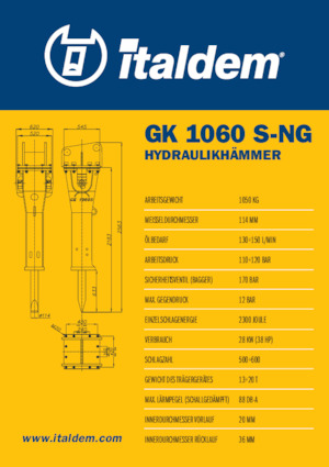 Hidraulični čekači Italdem GK 1060 S-NG