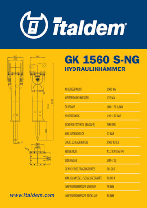 Hidraulični čekači Italdem GK 1560 S-NG