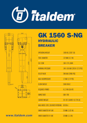 Hidraulični čekači Italdem GK 1560 S-NG