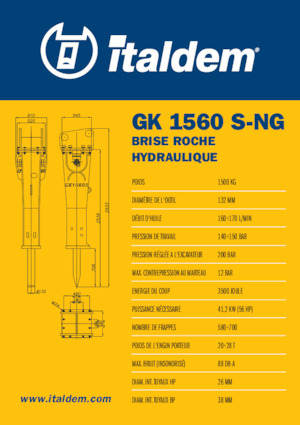 Hidraulični čekači Italdem GK 1560 S-NG