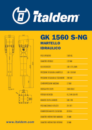 Hidraulični čekači Italdem GK 1560 S-NG