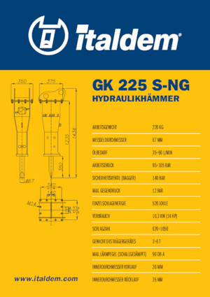 Hidraulični čekači Italdem GK 225 S-NG