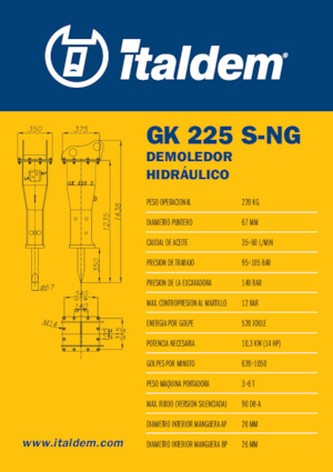 Hidraulični čekači Italdem GK 225 S-NG