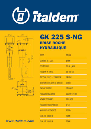 Hidraulični čekači Italdem GK 225 S-NG