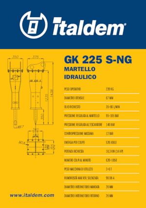 Hidraulični čekači Italdem GK 225 S-NG