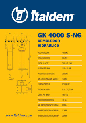 Hidraulični čekači Italdem GK 4000 S-NG