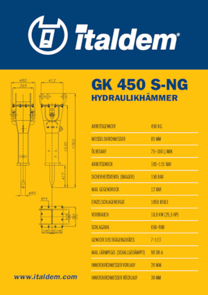 Hidraulični čekači Italdem GK 450 S-NG