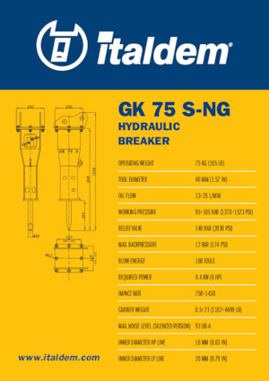 Hidraulični čekači Italdem GK 75 S-NG
