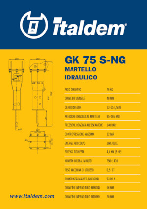 Hidraulični čekači Italdem GK 75 S-NG