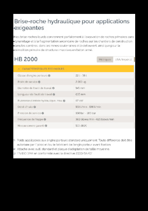 Hidraulični čekači Epiroc HB 2000