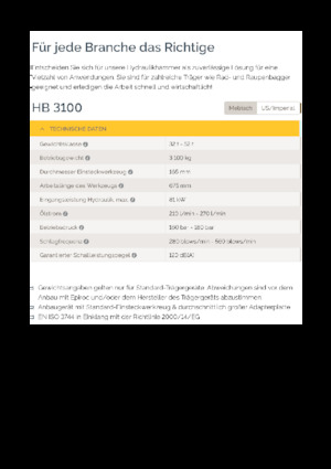 Hidraulični čekači Epiroc HB 3100