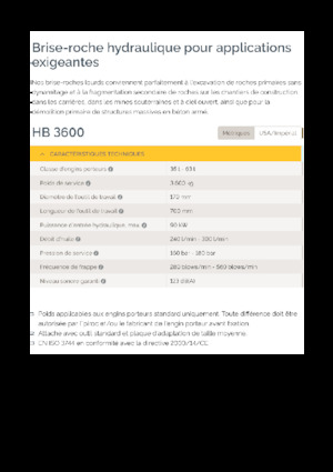 Hidraulični čekači Epiroc HB 3600