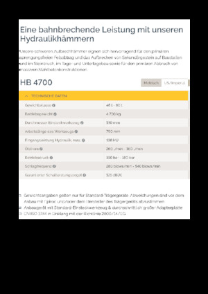 Hidraulični čekači Epiroc HB 4700