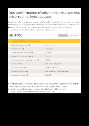 Hidraulični čekači Epiroc HB 4700