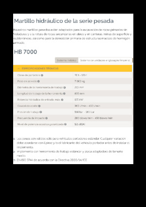 Hidraulični čekači Epiroc HB 7000