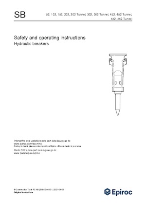 Hidraulični čekači Epiroc SB 52